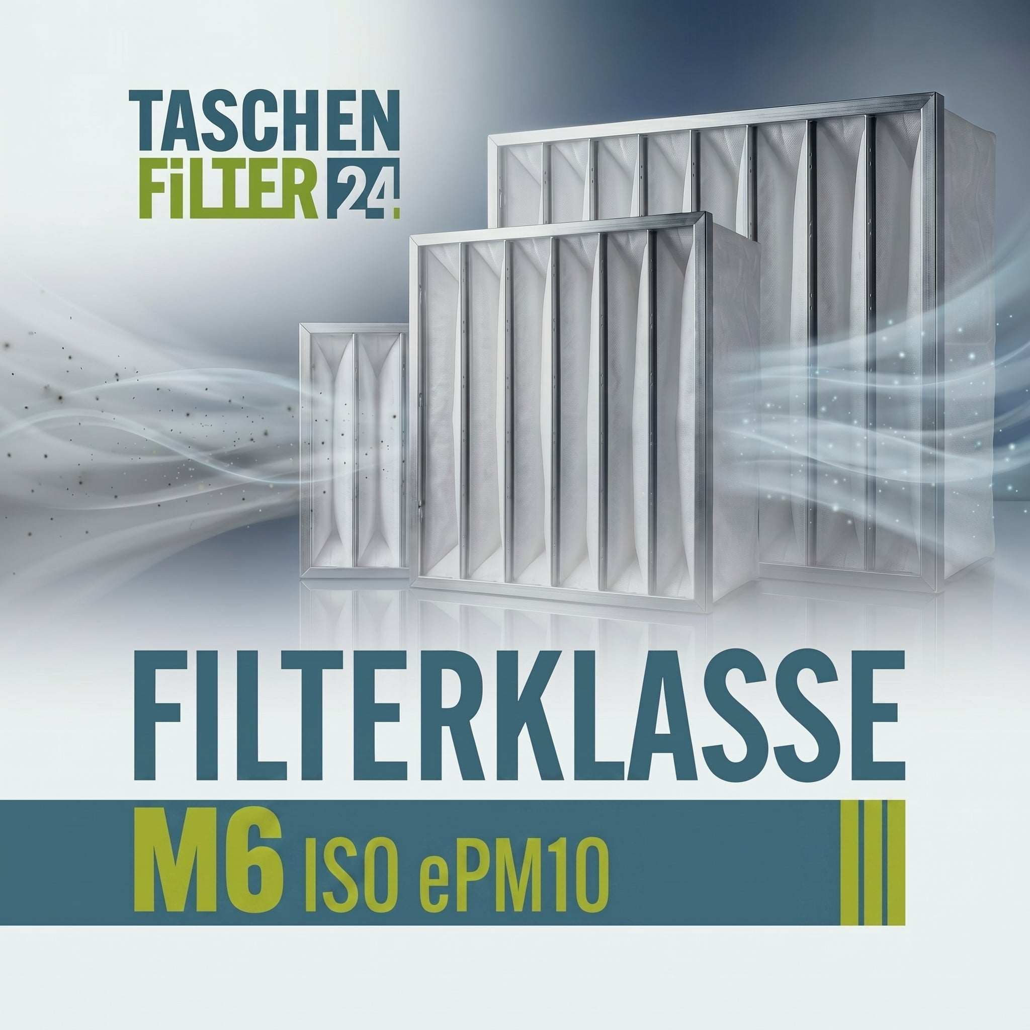 Taschenfilter der Filterklasse G6 | ISO ePM10 | bei Taschenfilter 24 kaufen